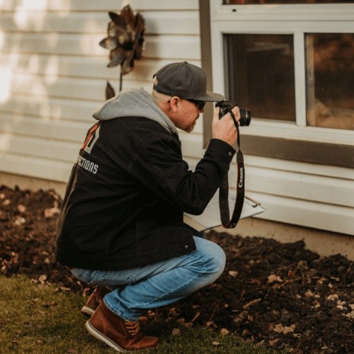 Dallas Peever, CW Inspections owner, conducting a home inspection in Fort St. John, BC.